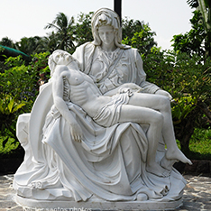 Natural white marble sculpture The Pieta